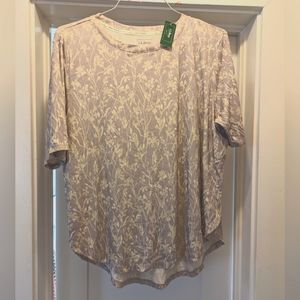 LLBean Restorative Sleep Top, Lilac Print, Size L